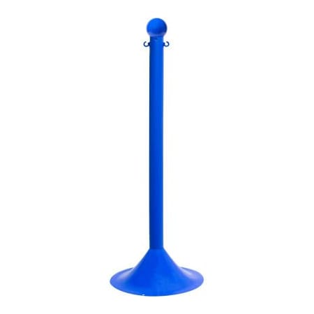 Gec Mr. Chain Light Duty Plastic Stanchion Post, 41inH, Blue 91506